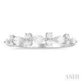 1/2 Ctw Scatter Marquise and Round Cut Diamond Fashion Band in 14K White Gold