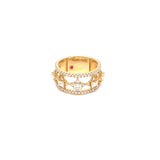 14kt Natural Emerald Cut Diamond Ring