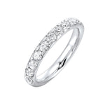 14 Karat White Gold Round Diamond Wedding Bands