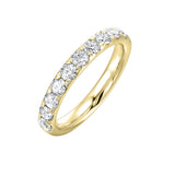 14 Karat Yellow Gold Round Diamond Wedding Bands