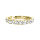 14 Karat Yellow Gold Round Diamond Wedding Bands