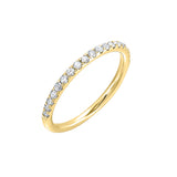 14 Karat Yellow Gold Round Diamond Wedding Bands