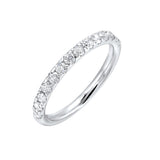 14 Karat White Gold Round Diamond Wedding Bands