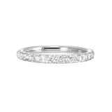 14 Karat White Gold Round Diamond Wedding Bands
