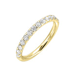 14 Karat Yellow Gold Round Diamond Wedding Bands