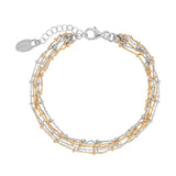 Sterling Silver & Yellow Gold Plated Duet Bracelet