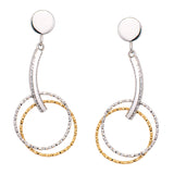Sterling Silver & Yellow Gold Plated Margot Earrings