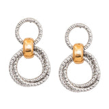 Sterling Silver & Yellow Gold Plated Kennedy Earrings