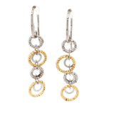 Sterling Silver & Yellow Gold Plated Sparkle Earrings