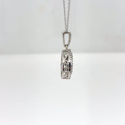 10KT White Gold Dancing Diamond Necklace