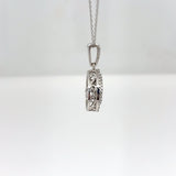10KT White Gold Dancing Diamond Necklace