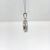 10KT White Gold Dancing Diamond Necklace