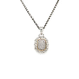 Sterling Silver Pendant with 14kt Yellow Gold & Natural Diamonds