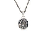 Sterling Silver Pendant with 14kt Yellow Gold & Natural Diamonds