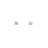 14kt White Gold Diamond Star Stud Earrings