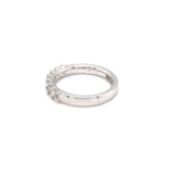 14kt White Gold Emerald Cut Natural Diamond Band