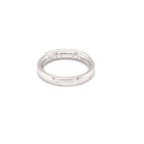 14kt White Gold Emerald Cut Natural Diamond Band