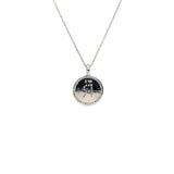 Micro Pave “R” Necklace in Sterling Silver