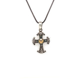 Sterling & 18kt Gold Cross