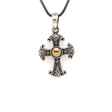 Sterling & 18kt Gold Cross