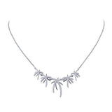 Fun and playful. This palm tree necklace is set with Lafonn's signature Lassaire simulated diamonds in sterling silver bonded with platinum. Approximate length: 18 inches.