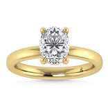 1 Carat Lab Grown Oval Solitaire Engagement Ring