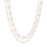 Sterling & Yellow Gold Plated Duet Necklace