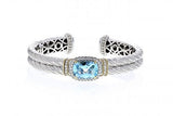 AIYA PIYARO BLUE TOPAZ & DIAMOND BRACELET