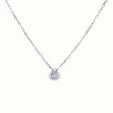Diamond Bezel Solitaire Diamond Necklace