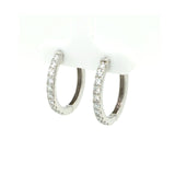 Oval Hoop Lab Grown Diamond Earrings