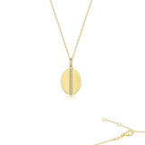 Gold Plated Simulated Diamond Pendant
