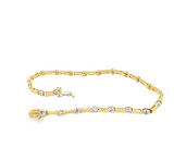 14K Yellow Gold and Diamond Bracelet