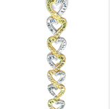 Two-Toned Heart Bracelet