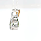 Sterling Silver Peridot and Citrine Pendant