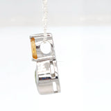 Sterling Silver Peridot and Citrine Pendant