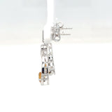 Sterling Silver Citrine and White Topaz Earrings