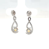 Sterling Silver Citrine and White Topaz Earrings