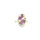 Ruby and Diamond Swirl Ring