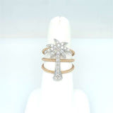 2 Tone Palm Tree Ring