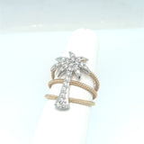2 Tone Palm Tree Ring
