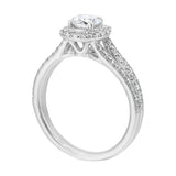 14 Karat White Gold Round Diamond Engagement Rings