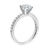 14 Karat White Gold Round Diamond Engagement Rings