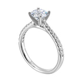 14 Karat White Gold Round Diamond Engagement Rings