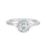 14 Karat White Gold Pear Diamond Engagement Rings