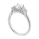 14 Karat White Gold Round Diamond Engagement Rings