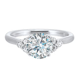14 Karat White Gold Round Diamond Engagement Rings