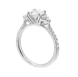 14 Karat White Gold Round Diamond Engagement Rings