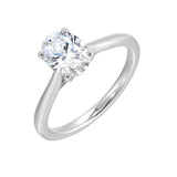 14 Karat White Gold Round Diamond Engagement Rings