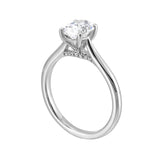 14 Karat White Gold Round Diamond Engagement Rings
