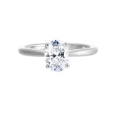 14 Karat White Gold Round Diamond Engagement Rings
